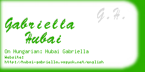 gabriella hubai business card